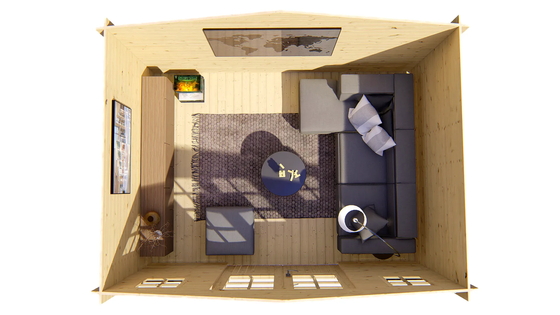 Abri de jardin Evere vu du dessus